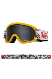 Lil D Kids Snow Goggles for Ages 5-10 Lil Koi/Dark Smoke
