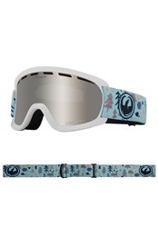 Lil D Kids Snow Goggles for Ages 5-10 Forest Friends/Silver Ion