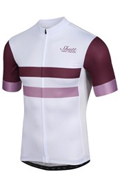 Brecon Mens Cycling Jersey Burgundy/Pink/White