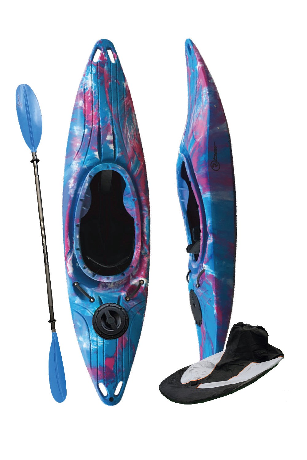 White Water Tourer Kayak with Paddle & Spraydeck -