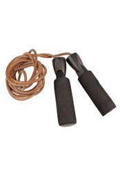 Leather Weighted Skipping Rope Brown/Black