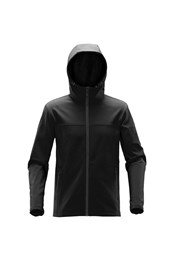 Orbiter Mens Hooded Softshell Jacket Black/Dolphin
