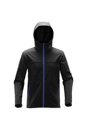 Orbiter Mens Hooded Softshell Jacket Black/Azure Blue
