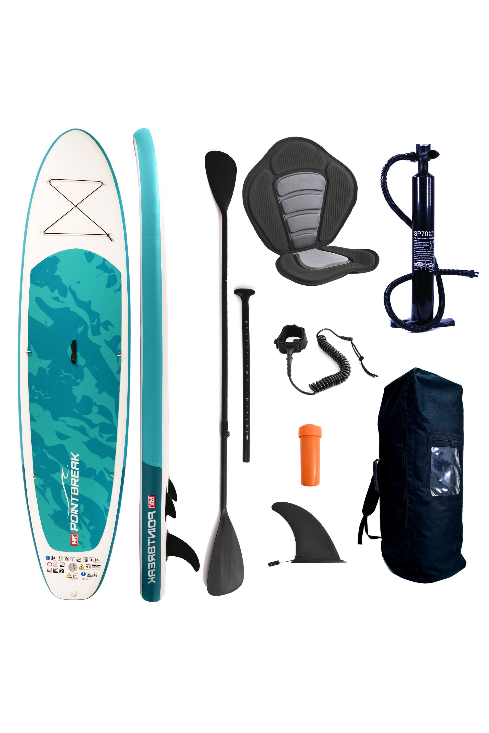 10ft 6in Stand Up Paddle Board With Kayak Seat -