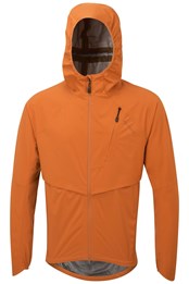 Esker Mens Waterproof Packable Jacket Burnt Orange