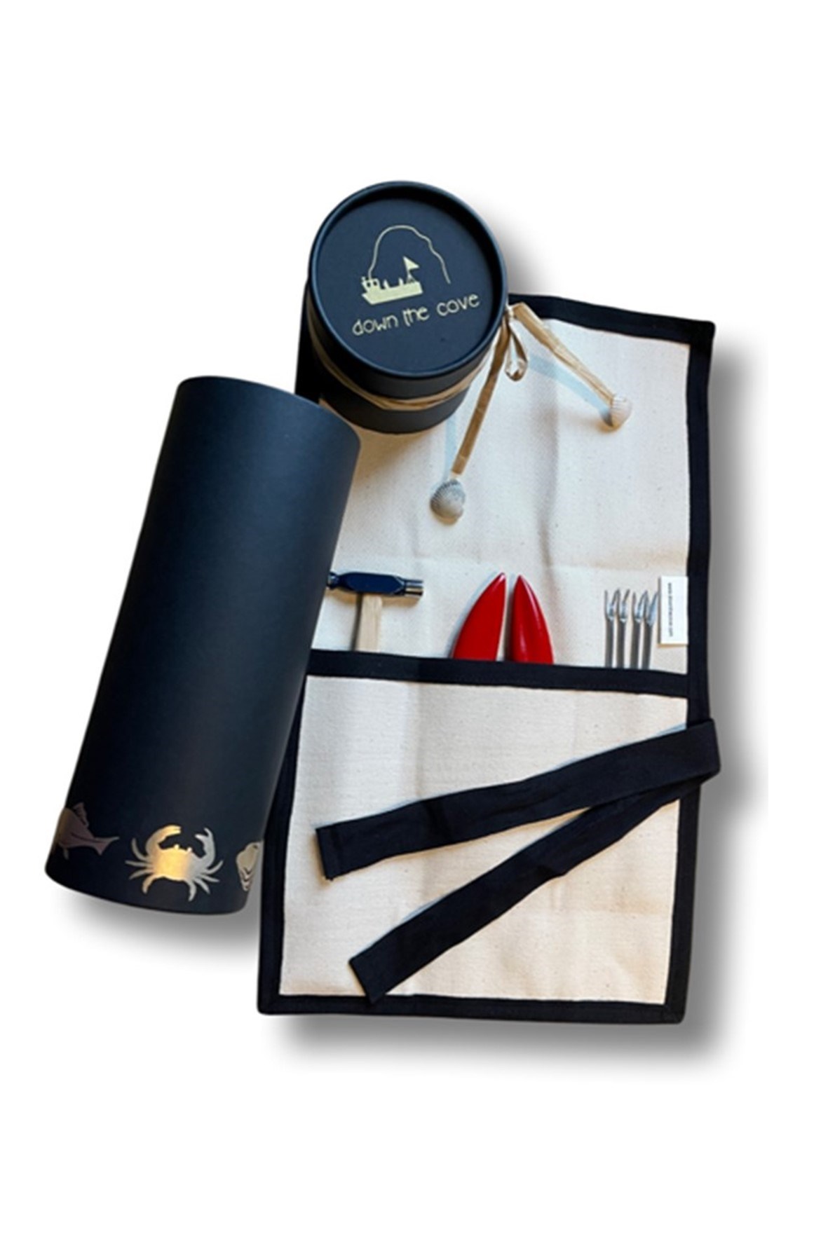 Shellfish Tool Kit with Red Crackers -