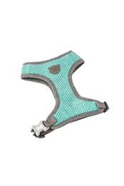 Aqua Herringbone Dog Harness Aqua