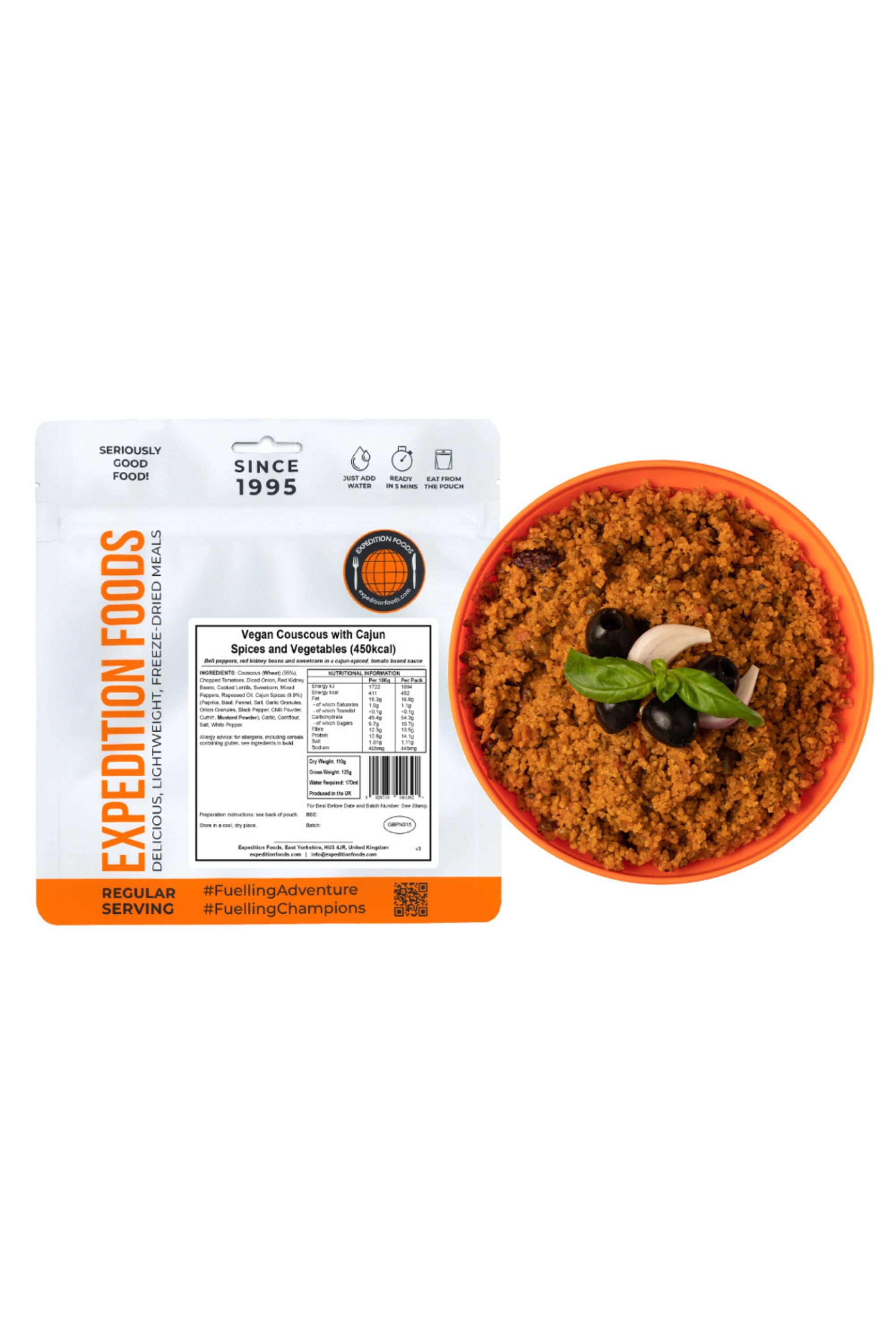 Vegan Couscous With Cajun Spices (450kcal) -