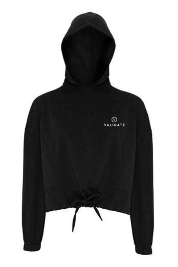 Cropped Womens Hoodie Black