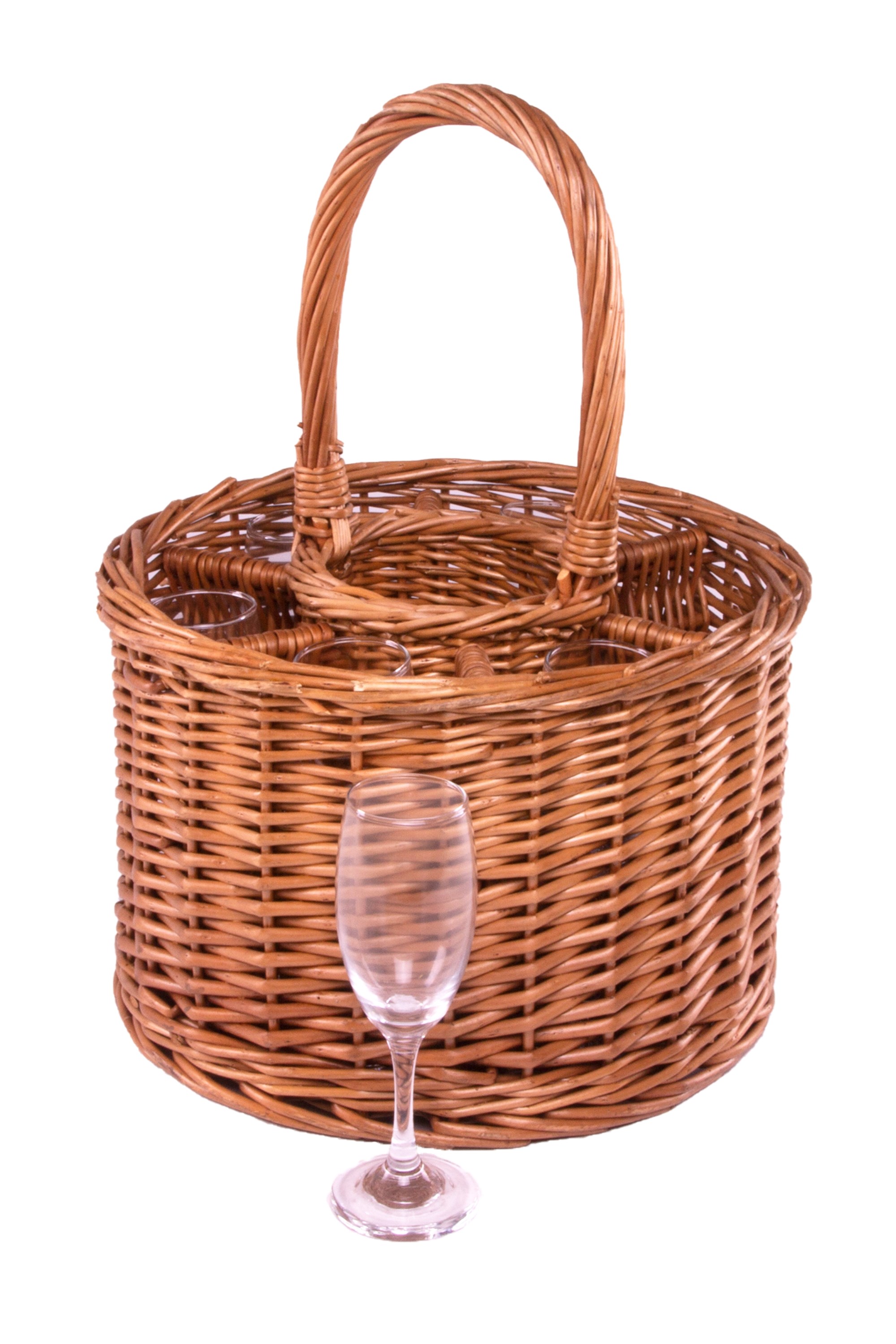 Small Deluxe Single Bottle Drinks Basket -