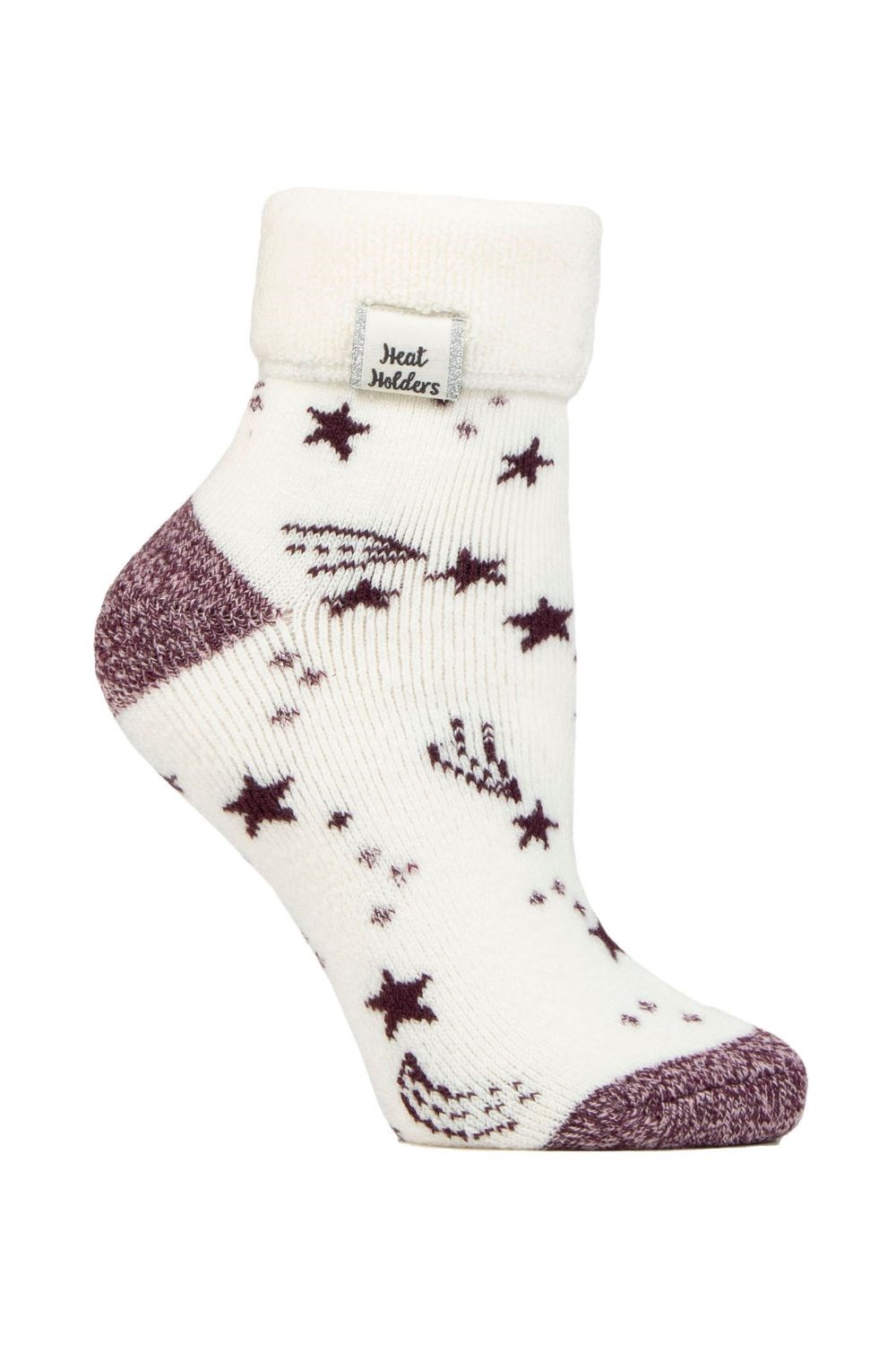 Womens Cosy Fluffy Socks with Turn Over Cuff -