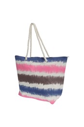 Womens Faded Stripe Design Canvas Handbag
