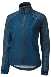Nightvision Storm Womens Waterproof Cycling Jacket Navy