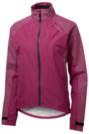 Nightvision Storm Womens Waterproof Cycling Jacket Pink