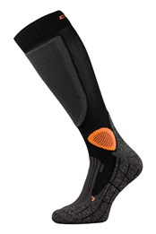 Unisex Thick Motorbike Boot Socks Black Orange