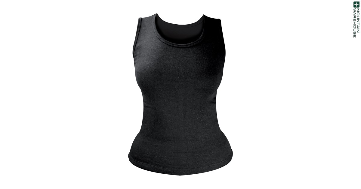 Heat Holders Ladies Sleeveless Cotton Seamless Thermal Underwear Long Top  (Medium, Black) at  Women's Clothing store