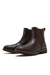 Olympia Premium Leather Waterproof Chelsea Boots Dark Seahose