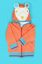 Maura The Mouse Baby/Kids Hoodie Coral/Pale Blue