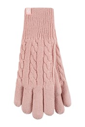 Womens Fleece Lined Thermal Gloves Dusky Pink