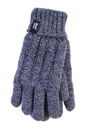 Womens Fleece Lined Thermal Gloves Blue