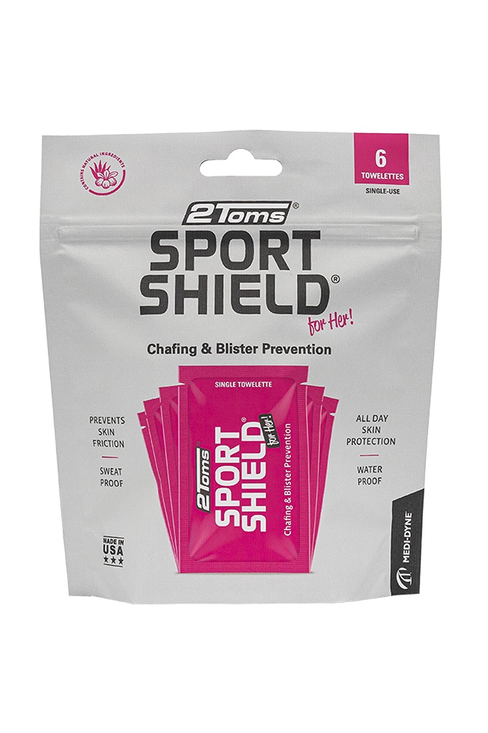 SportShield For Her Anti Chafing Towelette 6 Pack -