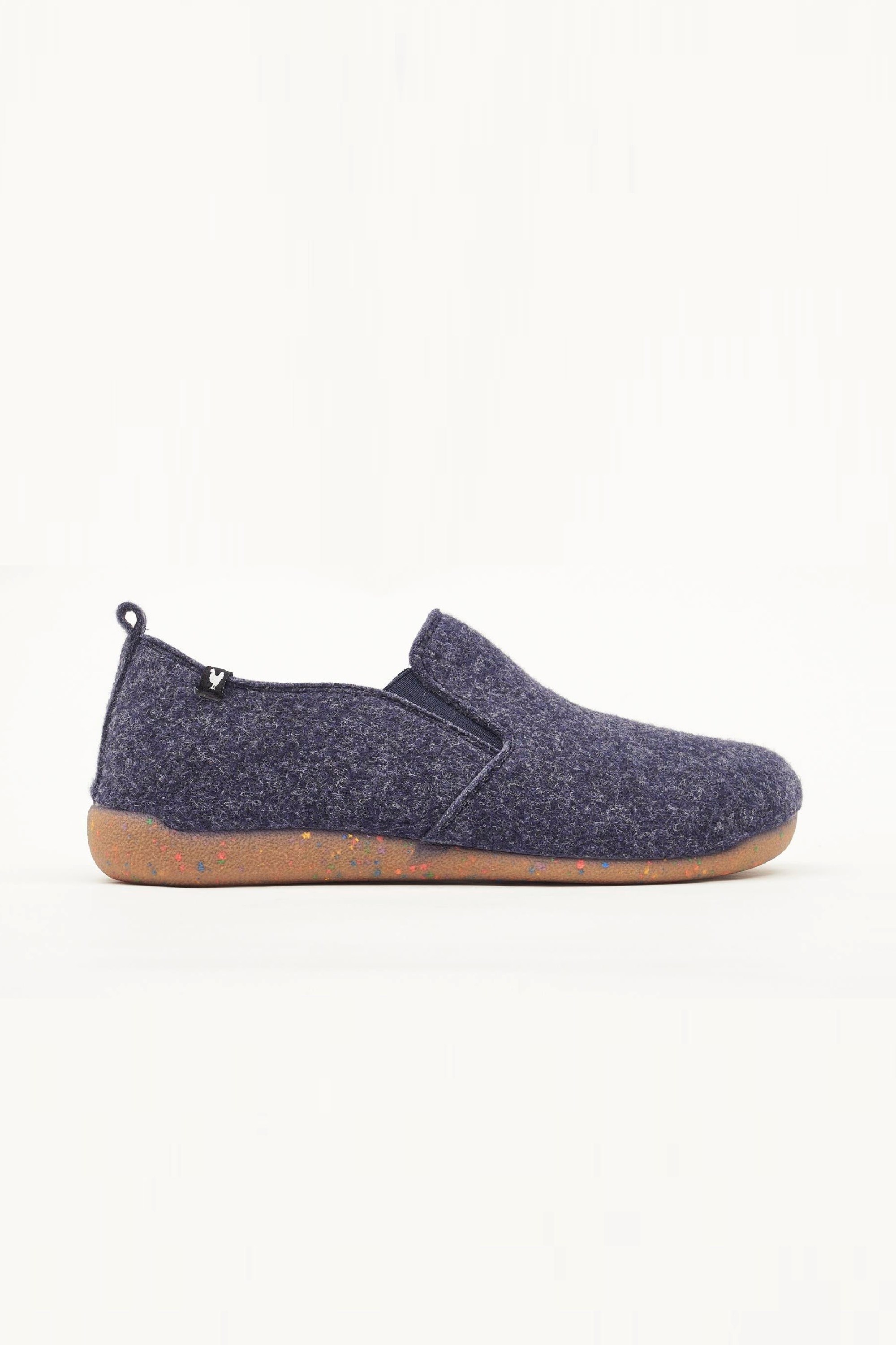 Soft Felt Womens Slipper with Rubber Sole -