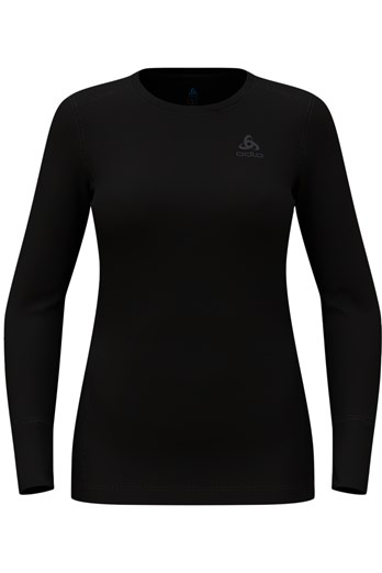 Merino Wool 260 Womens Long Sleeve Crew Base Layer Black