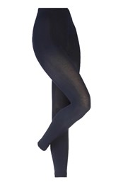 Womens Thick Thermal Leggings Navy Blue