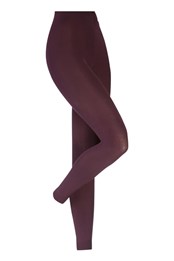 Womens Thick Thermal Leggings Purple
