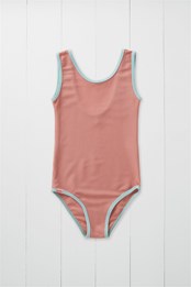 Ribbed Kids Swimsuit Rose