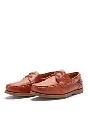 The Deck II G2 Mens Premium Leather Boat Shoes Chestnut