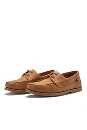 The Deck II G2 Mens Premium Leather Boat Shoes Walnut