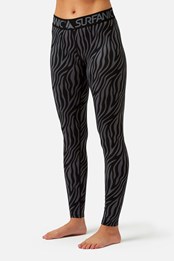 CarbonDri® Womens Cozy Long John Base Layer Black Zebra