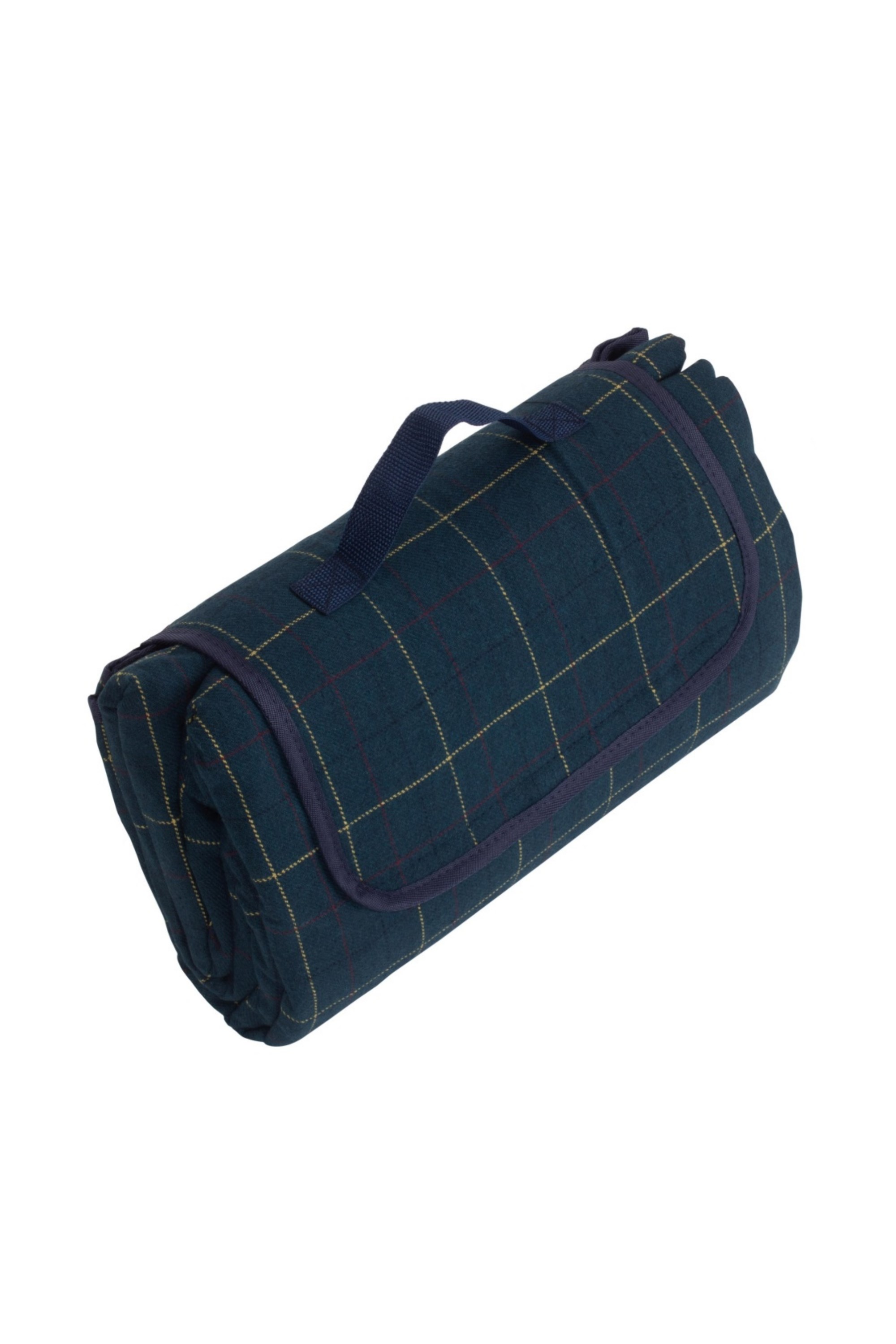 Blue Tweed Picnic Blanket -