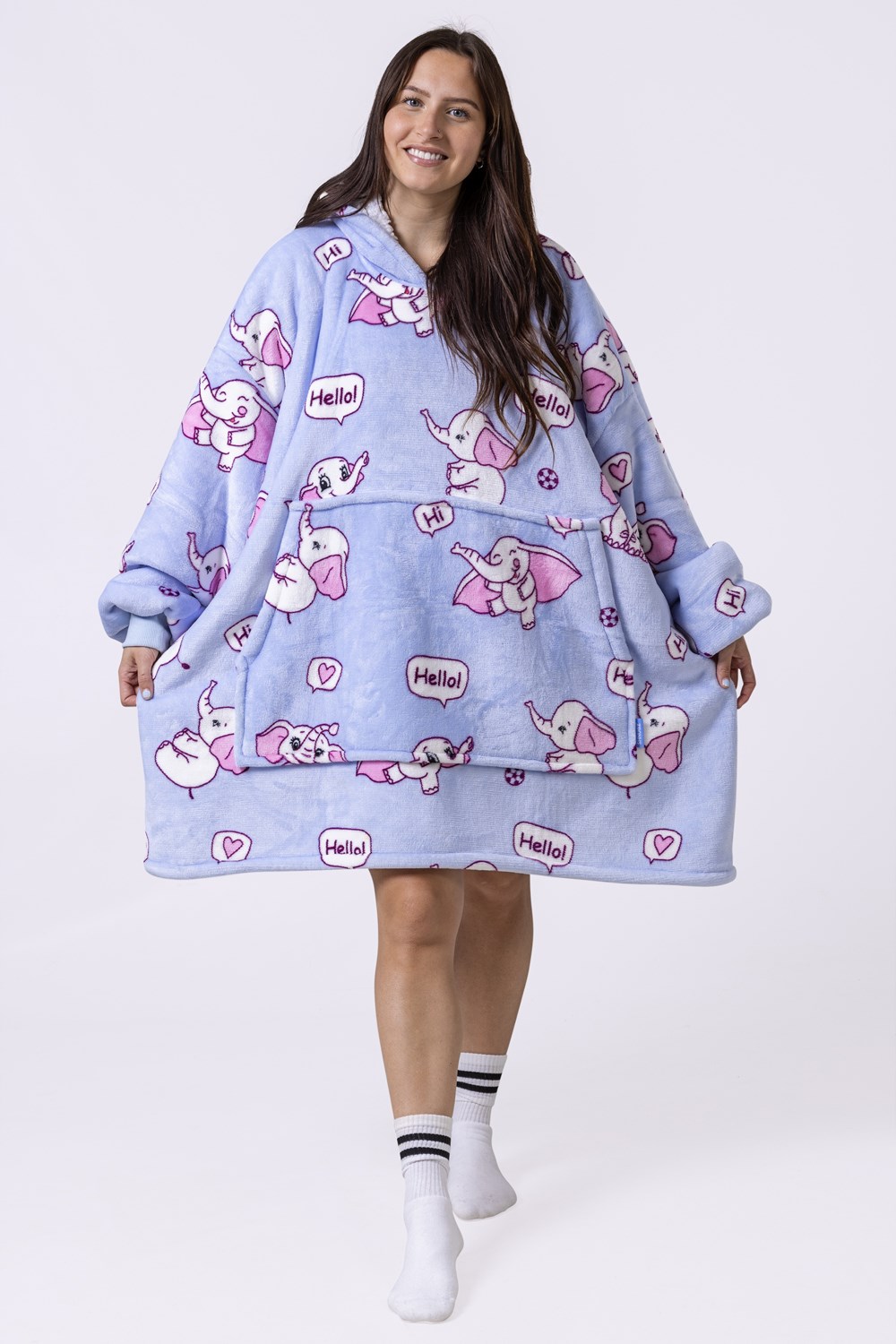 Womens Super Soft Lounge Wearable Blanket