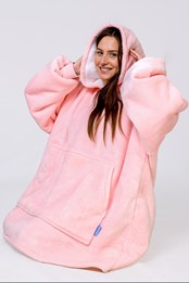 Womens Super Soft Lounge Wearable Blanket Plain Pink
