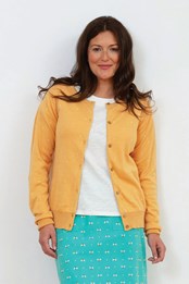 Moreton Womens Knit Cardigan Yellow