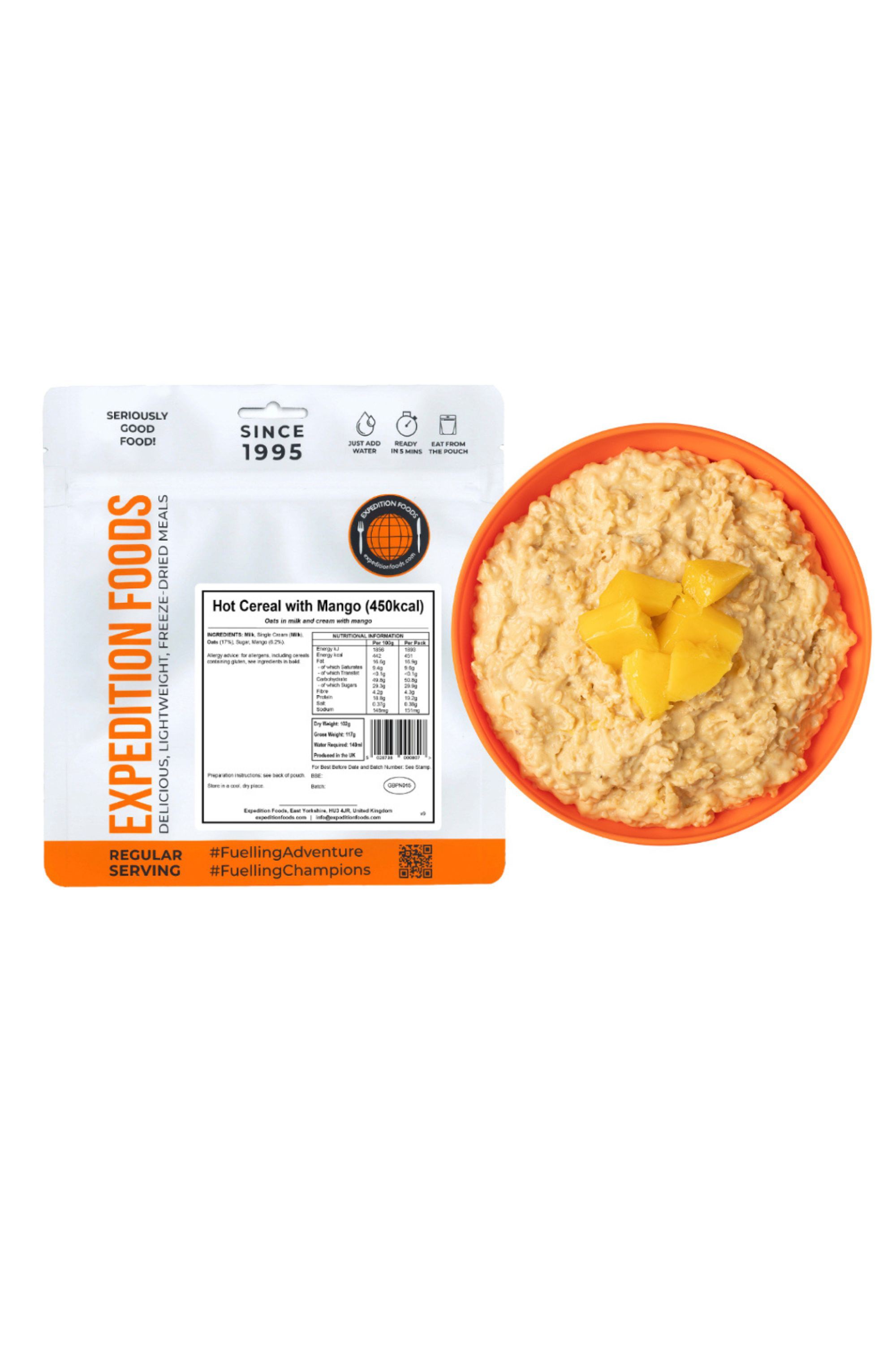 Hot Cereal With Mango Camping Food (450kcal) -
