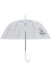 Just Married Dome Umbrella Clear/White