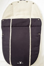 Baby Faux Shearling Lined Footmuff Black