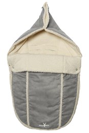 Baby Faux Shearling Lined Footmuff Grey