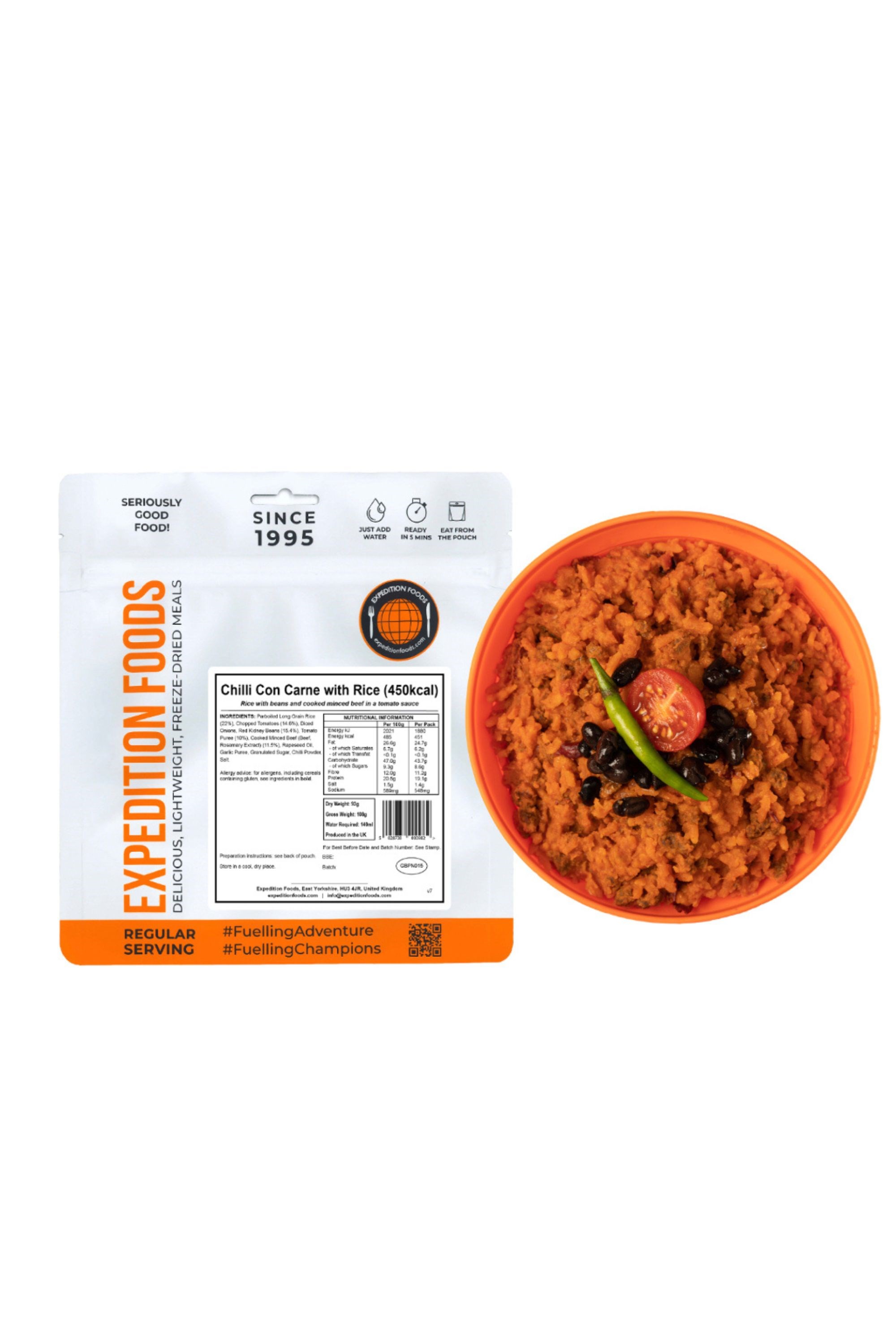 Chilli Con Carne With Rice Camping Food (450kcal) -