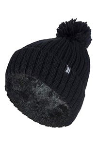 Womens Thermal Winter Bobble Hat with Pom Pom