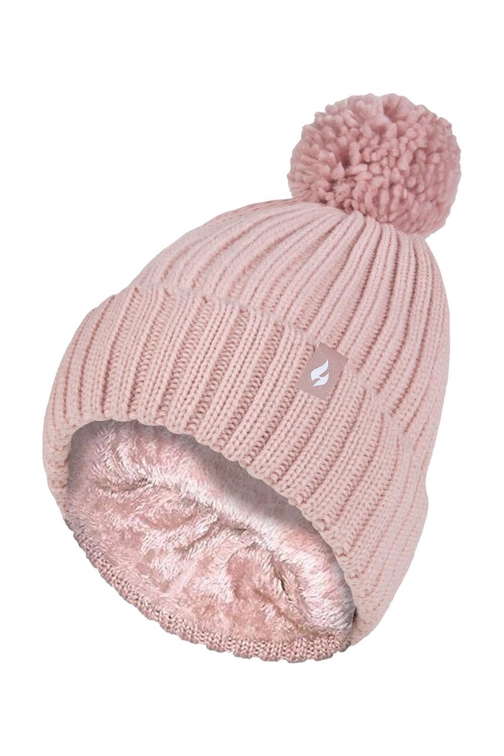 Womens Thermal Winter Bobble Hat with Pom Pom