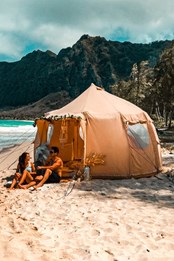 4m Luna Bell Tent Canvas Lite 200gsm Sandstone