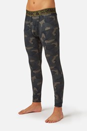 CarbonDri® Mens Bodyfit Long John Base Layer Forest Geo Camo