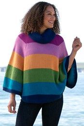 Poole Womens Poncho Rainbow