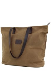 Ladies Waxed Canvas Tote Bag Camel