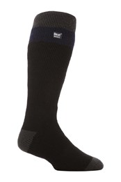 Mens Knee High Thermal Ski Socks Black / Navy
