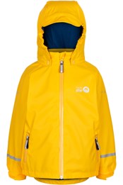 Forest Leader Kids Insulated PU Waterproof Jacket Yellow